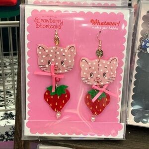 Strawberry Shortcake Custard Berry Acrylic Earrings